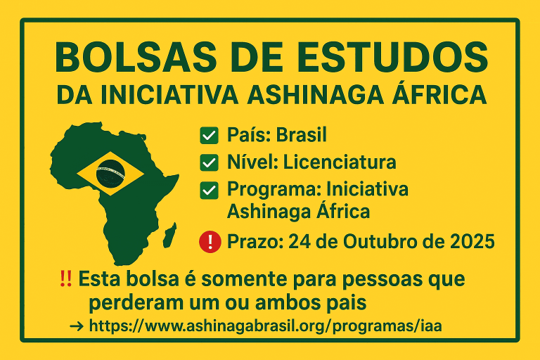 Bolsa de Estudos IAA: Oportunidade para Jovens Estudantes Africanos!