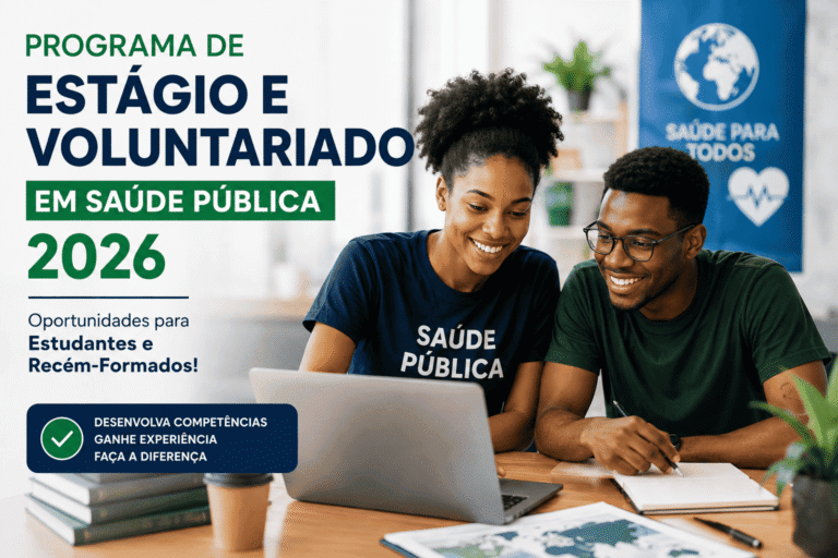 Programa de Estágio e Voluntariado em Saúde Pública 2026: Oportunidades para Estudantes e Recém-Formados!